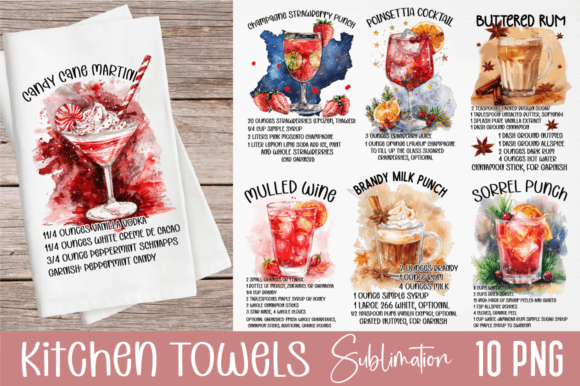Download Kitchen Towels Quotes Sublimation Bundle - Towels Collection