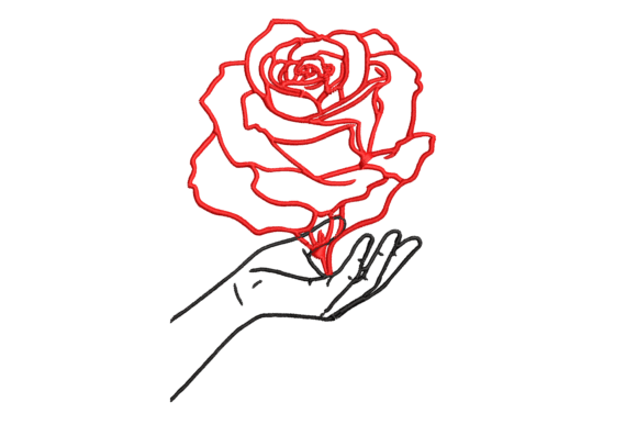 Download Rose on Hand - Hand Collection