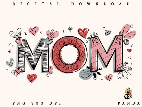 Download Brushstroke Mom, Hand Drawn Mom Design - Hand Collection