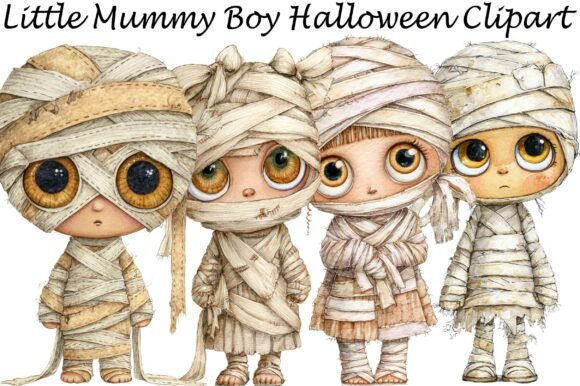 Download Little Mummy Boy Halloween Clipart - Mum Collection
