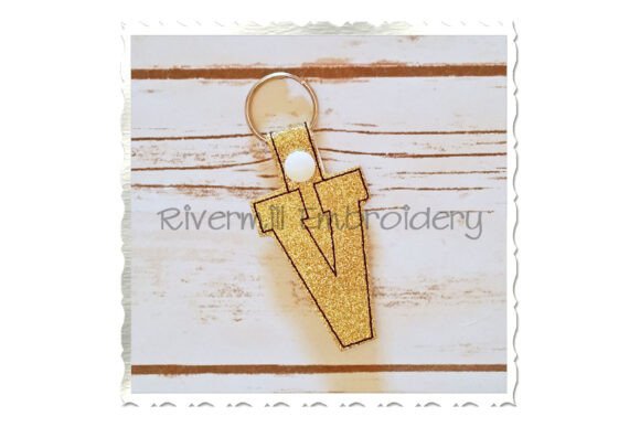 Download ITH Snap Tab Keychain - Letter V - Premium Resources