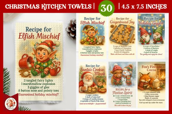 Download Christmas Kitchen Towels Bundle - Towels Collection