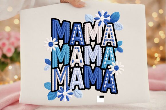 Download Blue Floral Mama Mom Mother's Day Png - Mother Collection