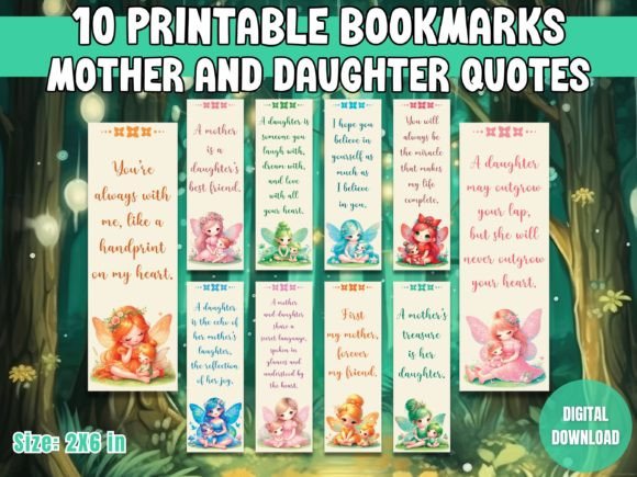 Download Heartfelt Mother and Daughter Bookmarks - Mother Collection
