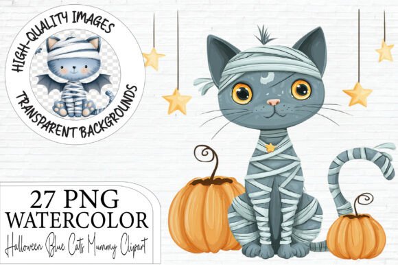Download Watercolor Mummy Cat Clipart - Mum Collection