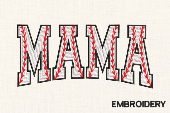 Download Baseball Mama Embroidery, Mother's Day - Mother Collection