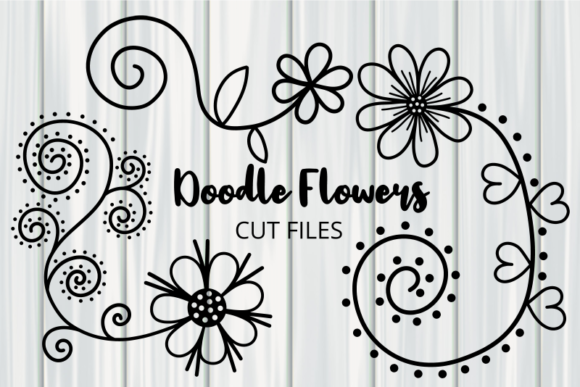 Download Hand Drawn Doodle Daisy Flower Cut Files - Premium Bundle